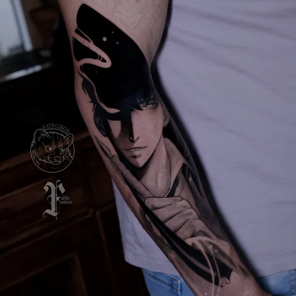 Anime tattoo by Катя Соболь in Moscow