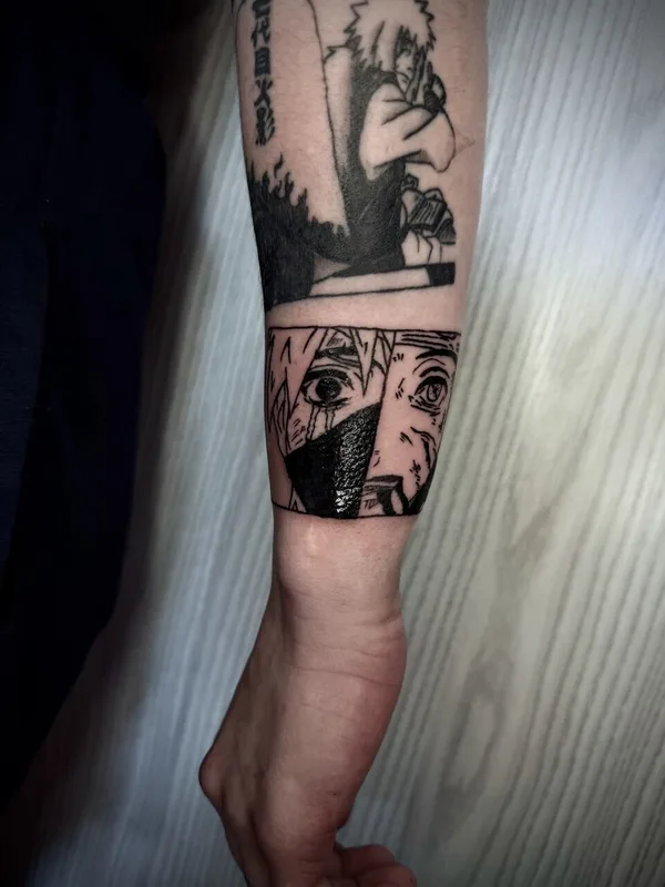 black anime татуировка на forearm #102033 | Тату мастер Viktor Shmil