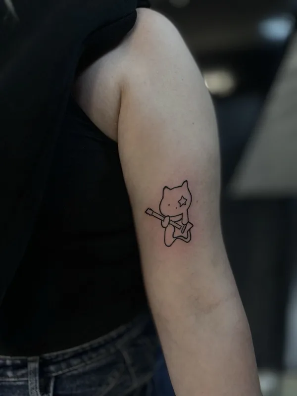 black linework татуировка на forearm #102035 | Тату мастер Viktor Shmil