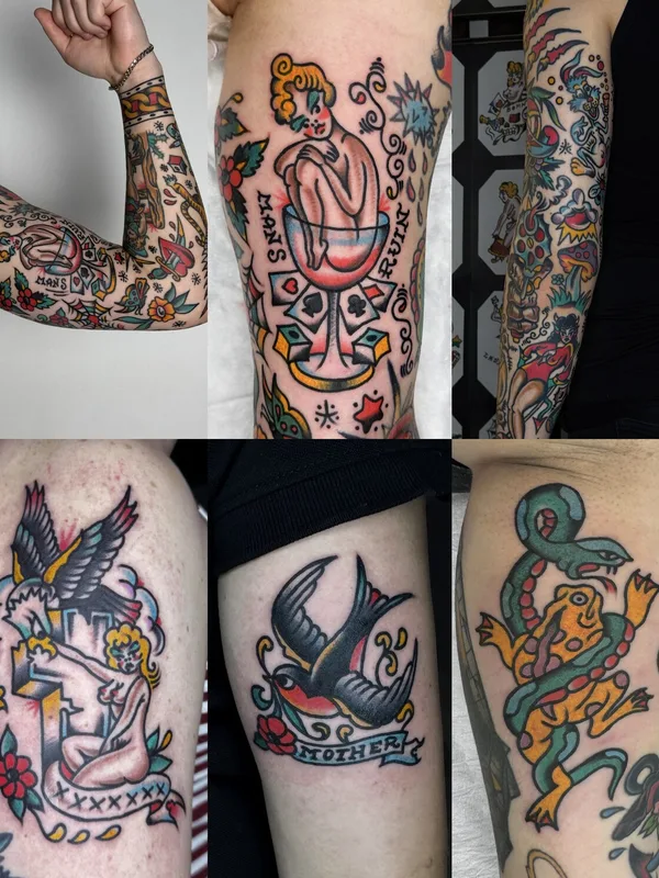 Traditional tattoo by Тарапата Юрий in Moscow