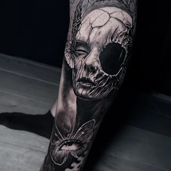 Horror tattoo by Anastasia Kiseleva  in Moscow