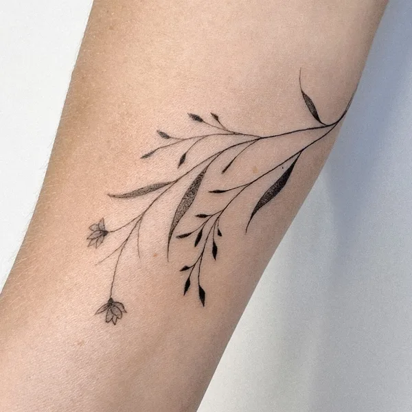 Fine Line tattoo by Алина Филимонова in Moscow