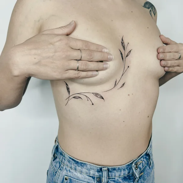 Fine Line tattoo by Алина Филимонова in Moscow