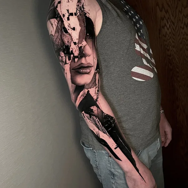 Abstract tattoo by Zachary Smith in Phoenixville