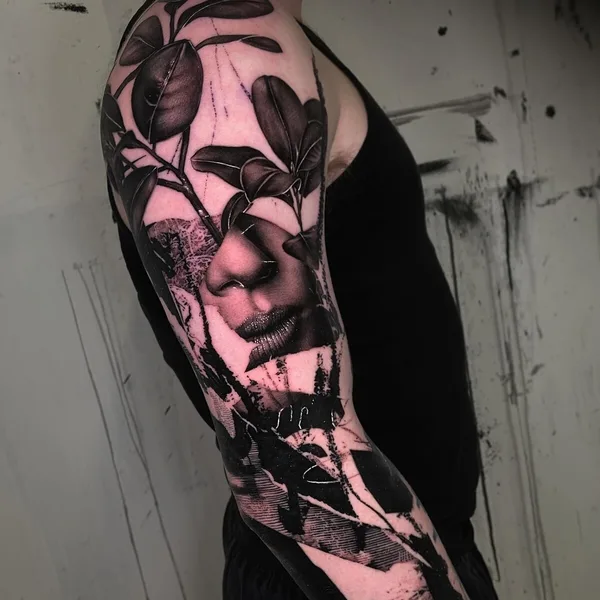 Abstract tattoo by DEMA in Phoenixville