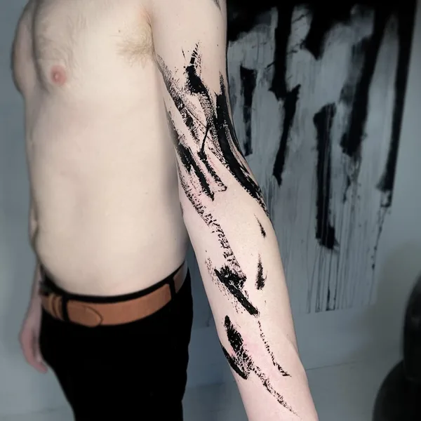 Abstract tattoo by DEMA in Phoenixville