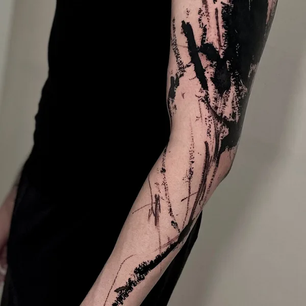 Abstract tattoo by DEMA in Phoenixville