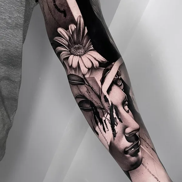Abstract tattoo by DEMA in Phoenixville
