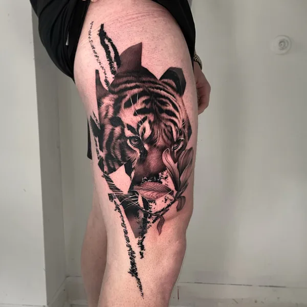 Abstract tattoo by DEMA in Phoenixville
