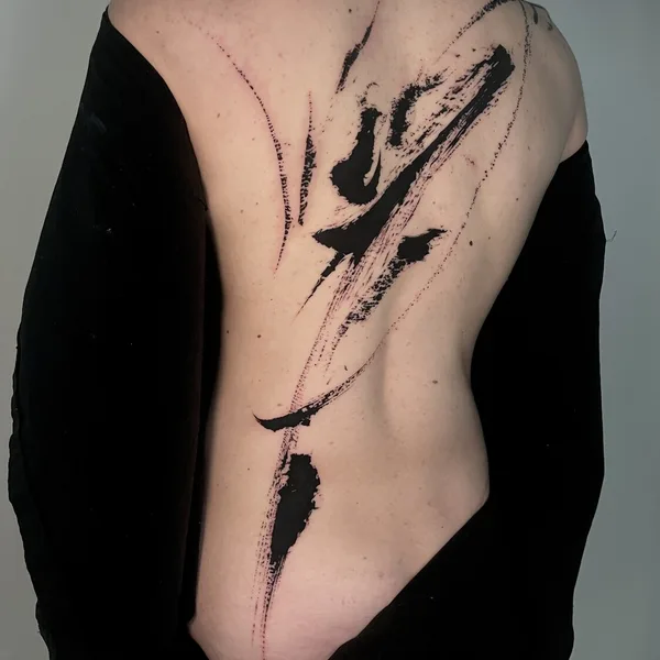 Abstract tattoo by DEMA in Phoenixville