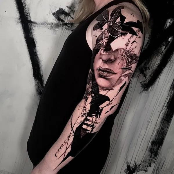 Abstract tattoo by DEMA in Phoenixville