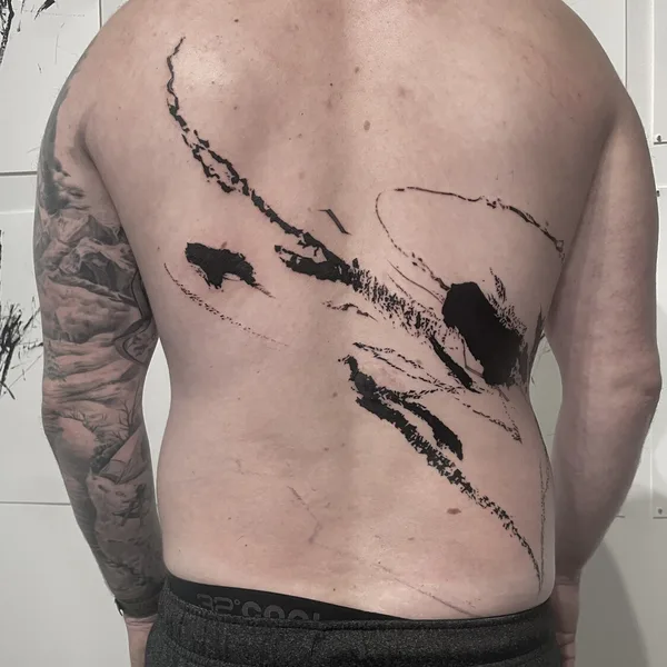 Abstract tattoo by DEMA in Phoenixville