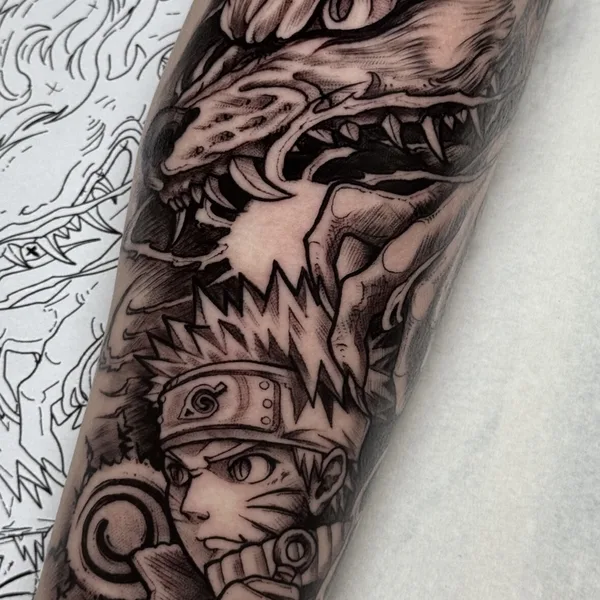freehand tattoo by Julian Moth in Espoo