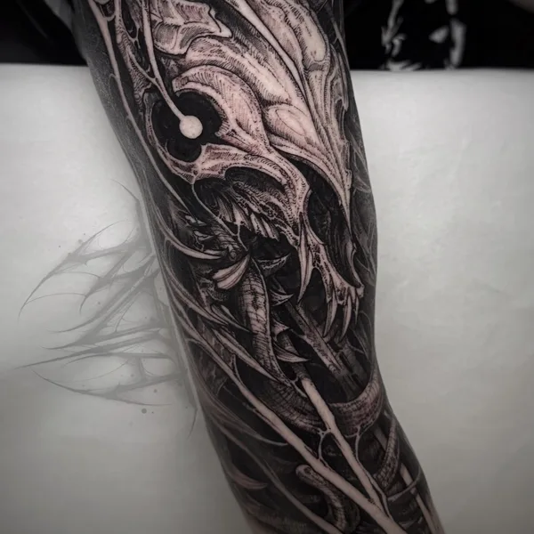 freehand tattoo by Julian Moth in Espoo