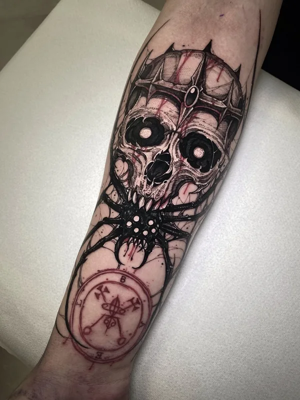 male black blackwork Tatuagem em forearm #103241 | Tatuador Julian Moth