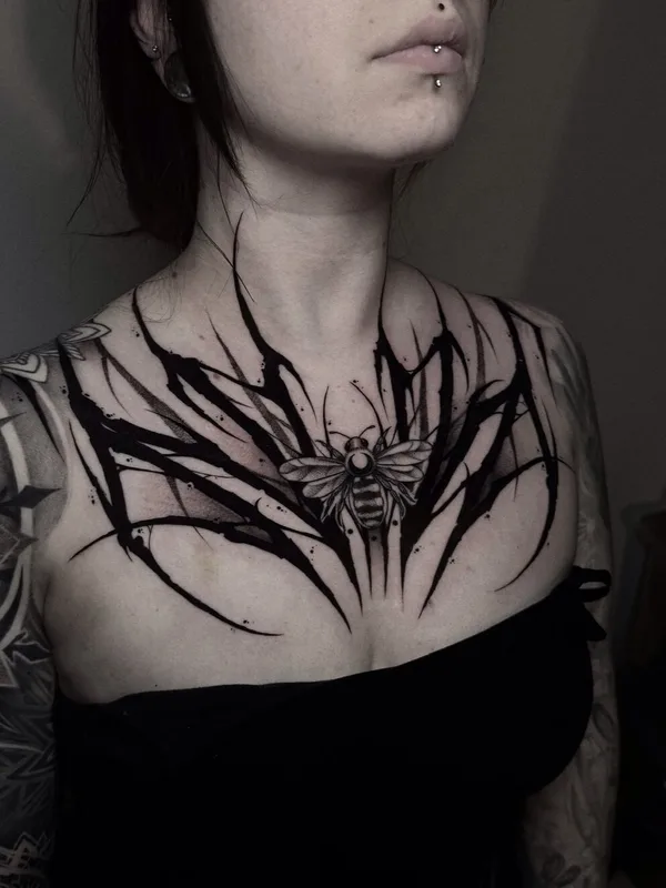 female black blackwork Tatuagem #103249 | Tatuador Julian Moth