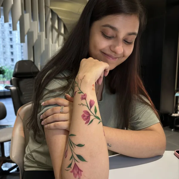 Botanical tattoo by Bhakti Thakkar in Mumbai