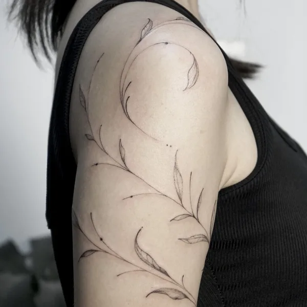 Fine Line tattoo by Valeriia Radchenko in Quận Ngũ Hành Sơn