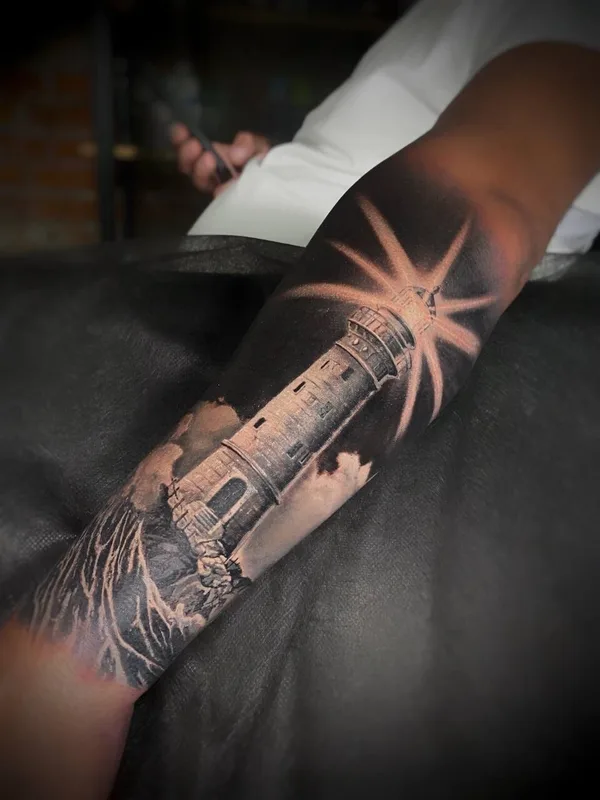 male blackandgrey realism Tatuaggio su forearm #103478 | Tatuatore Сергей Петров