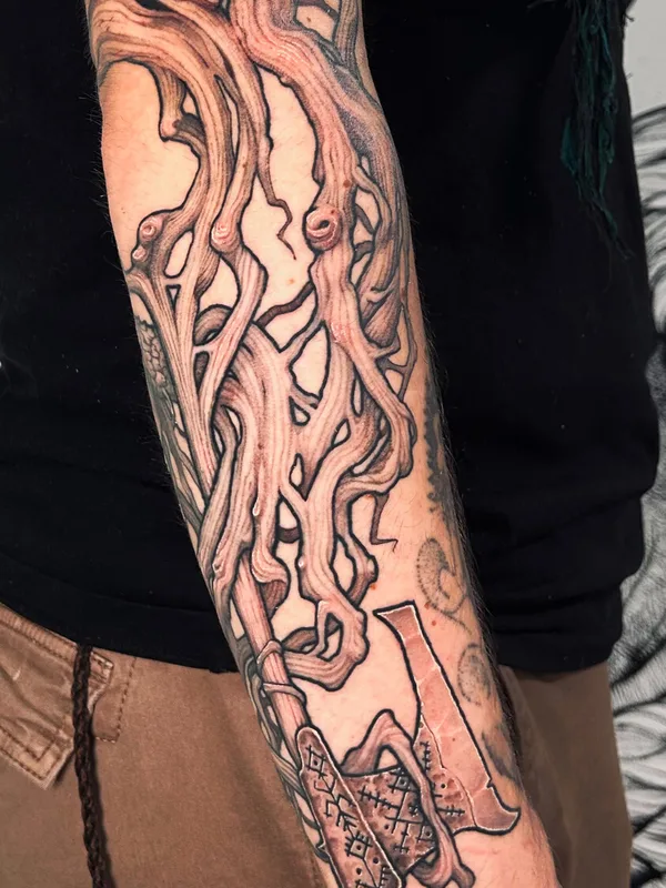 Dotwork tattoo by Roman Brumel
