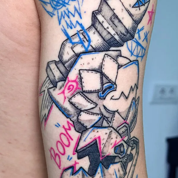 Dotwork tattoo by Roman Brumel