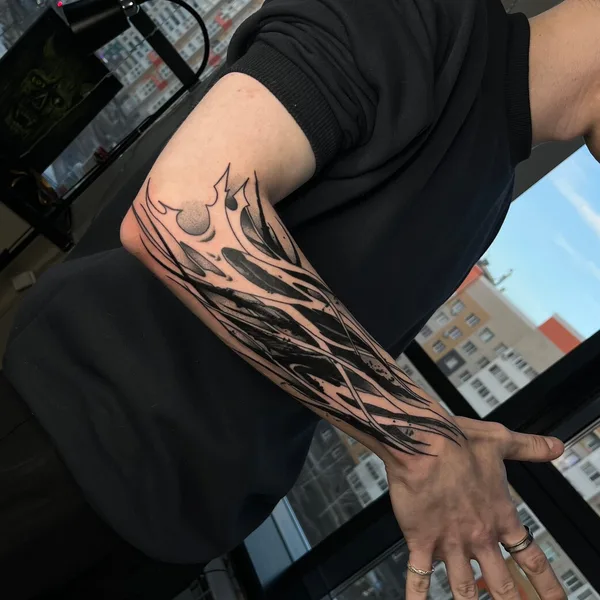 Graphic tattoo by Евгений Колодкин in Барнаул