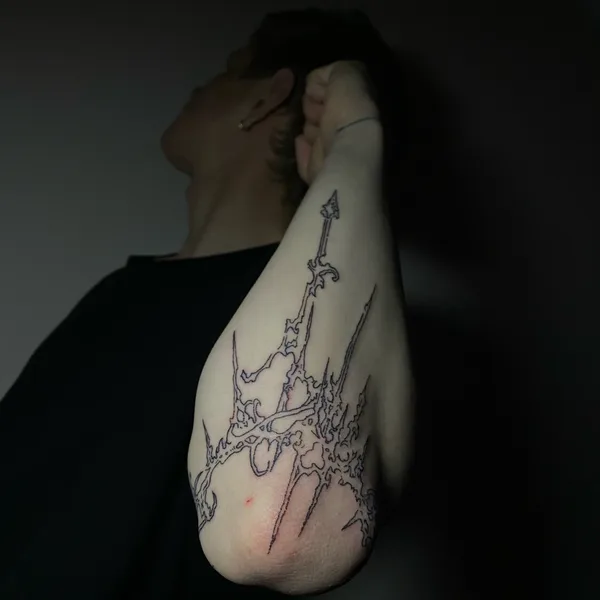 Graphic tattoo by Евгений Колодкин in Барнаул