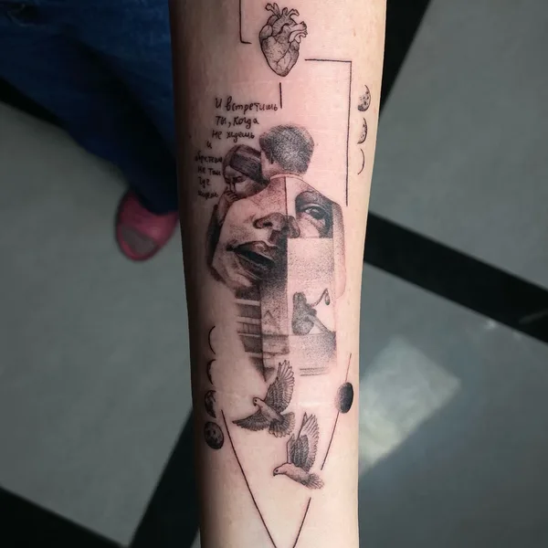 Graphic tattoo by Евгений Колодкин in Барнаул
