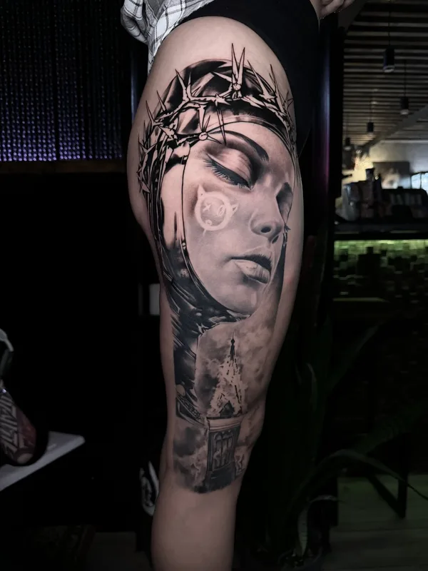 female blackandgrey realism татуировка #104312 | Тату мастер Молли Свобода 