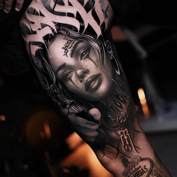 Anime tattoo by Armash in Dubai