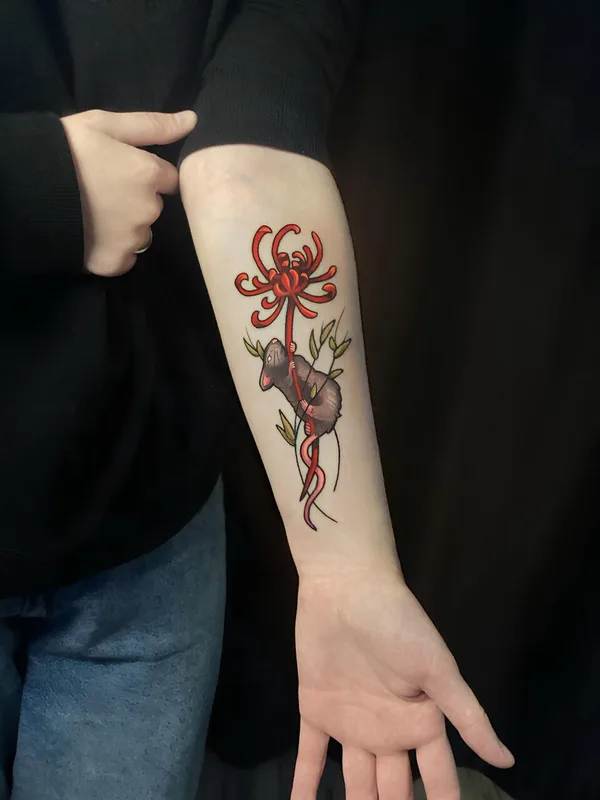 female color neojapanese tatouage sur forearm #104546 | Artiste tatoueur Родион Раскольников