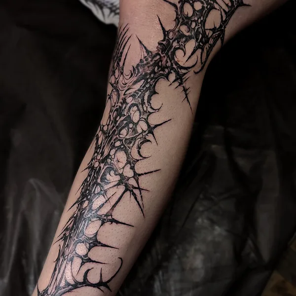 Biomechanical tattoo by Анастасия Басова in Saint Petersburg