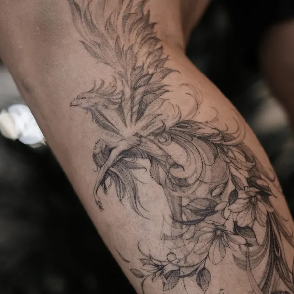 Fine Line tattoo by Анастасия stef.tattooo in Moscow
