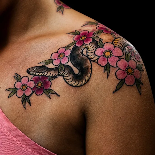 Japanese tattoo by Albert Mesropov in Castelldefels