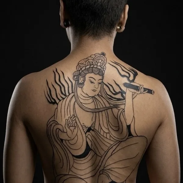 Japanese tattoo by Albert Mesropov in Castelldefels