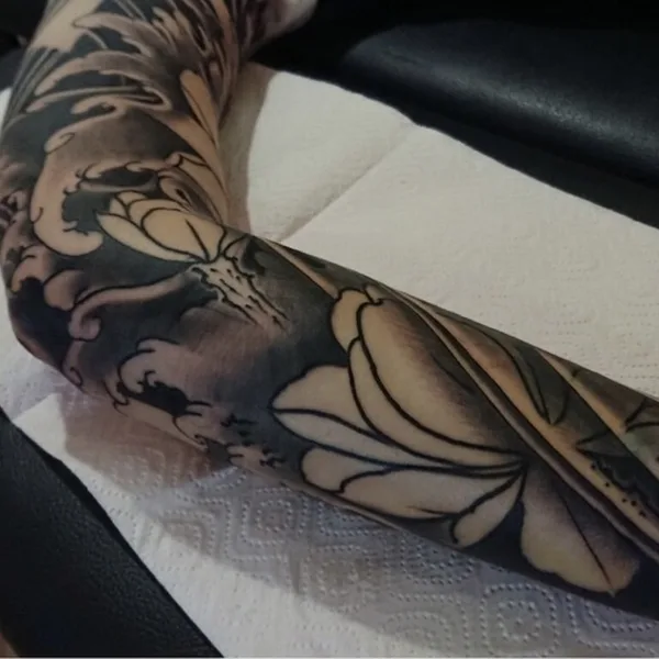 Japanese tattoo by Albert Mesropov in Castelldefels