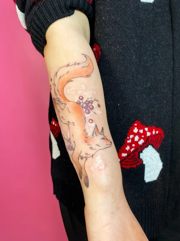 female color authorsstyle Tatuaggio su arm #105650 | Tatuatore Евгения Куликова