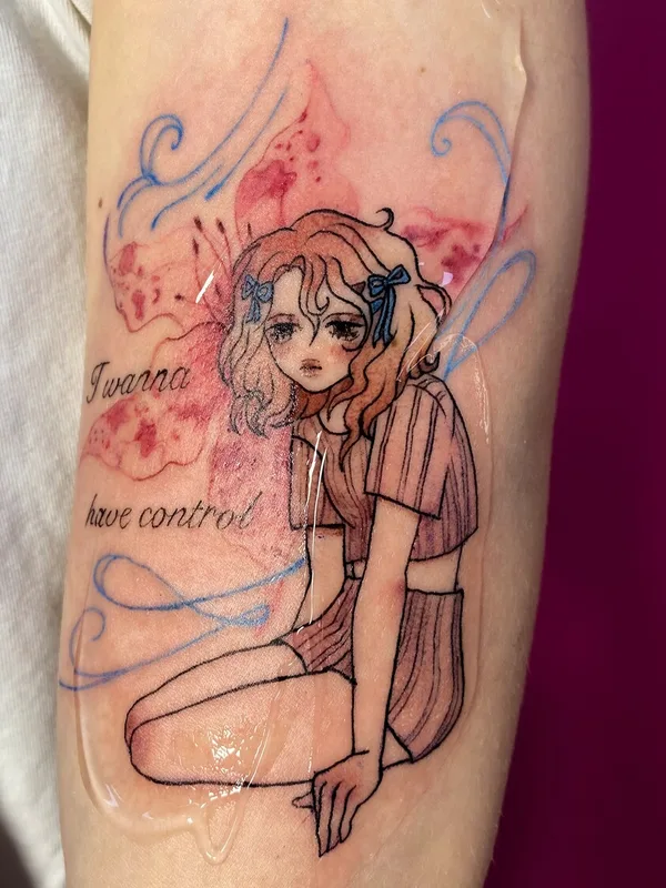 female color authorsstyle Tatuaggio su arm #105654 | Tatuatore Евгения Куликова