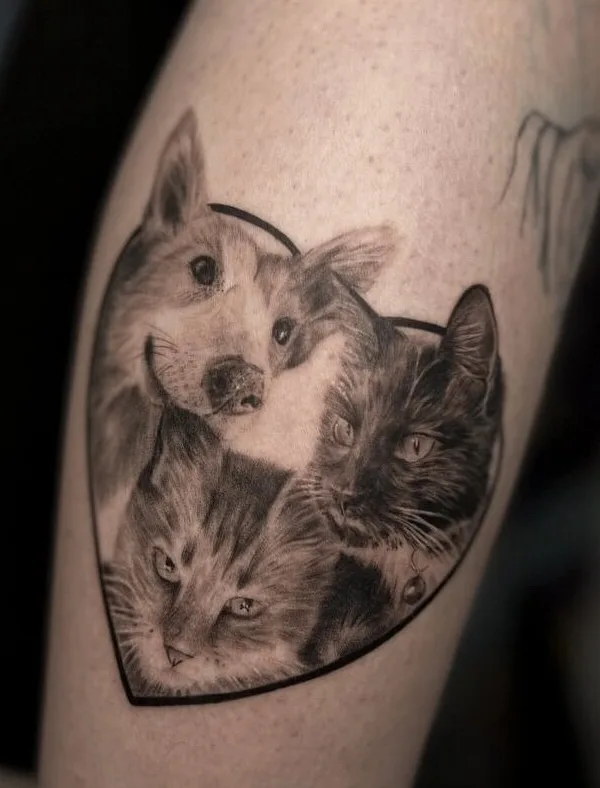 female black microrealism татуировка на calf #105680 | Тату мастер Анна Дубровина