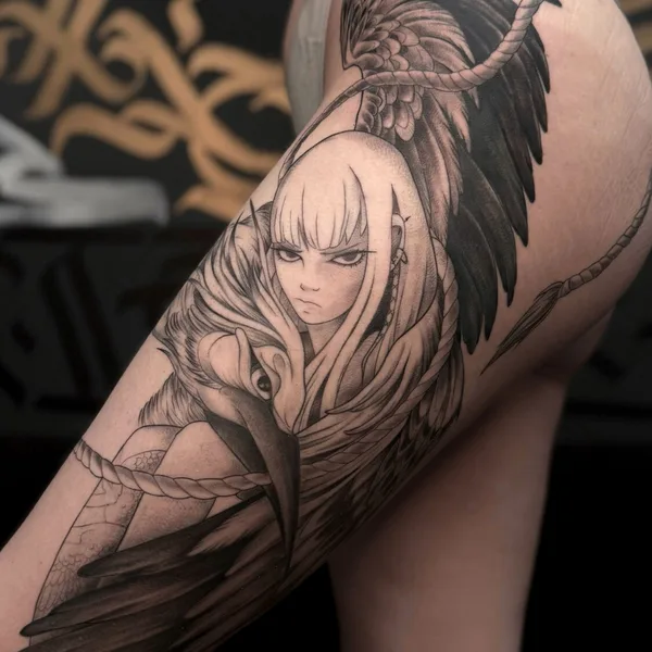 whipshading tattoo by Анна Дубровина in Иркутск
