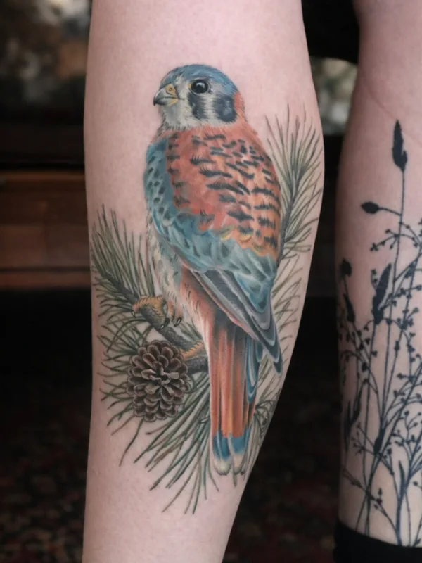 color realism 纹身 在 calf #102080 | 纹身师 Tara Morgan