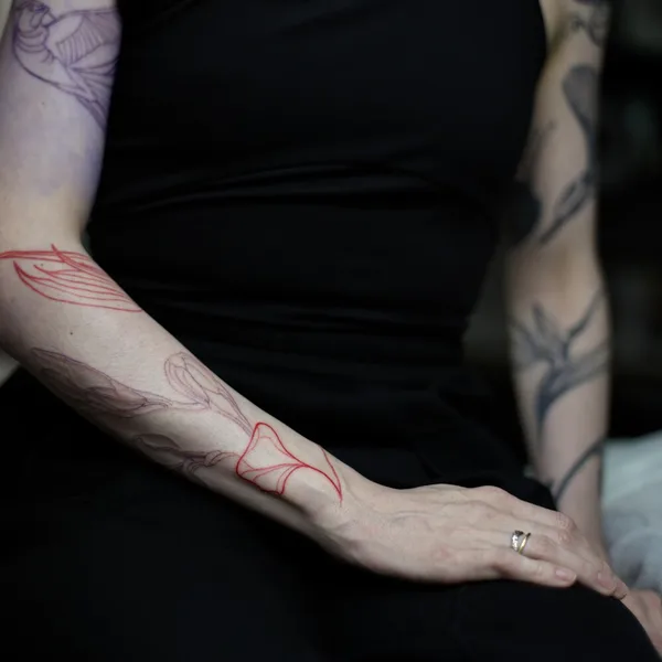 Feminine tattoo by Меньшикова Катерина in Moscow