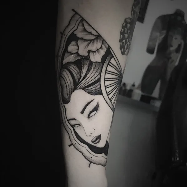 Botanical tattoo by Leonel Za₿ala in Córdoba