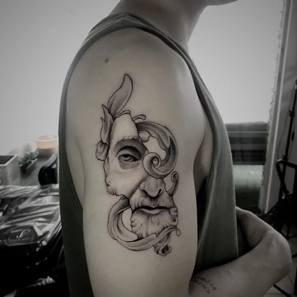 Botanical tattoo by Leonel Za₿ala in Córdoba