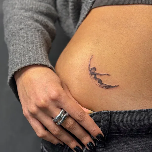 Minimalism tattoo by Anastasia Kulikova in Zagreb