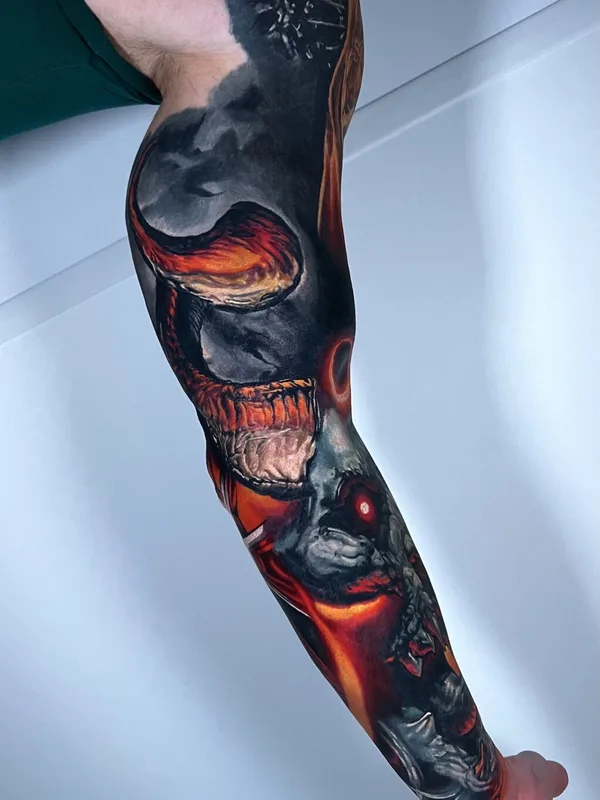 male color realism татуировка на arm #96842 | Тату мастер Yevhen Dikov