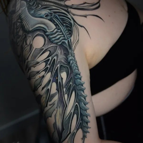 Abstract tattoo by Елизавета Руденко in Moscow