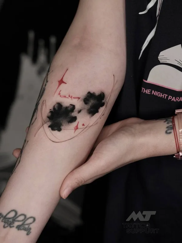 black and grey abstract tattoo on forearm #97136 | Tattoo Artist Михаил Моррисон