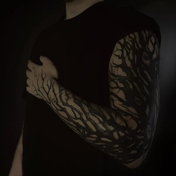 Graphic tattoo by Anastasia Foga in Saint Petersburg
