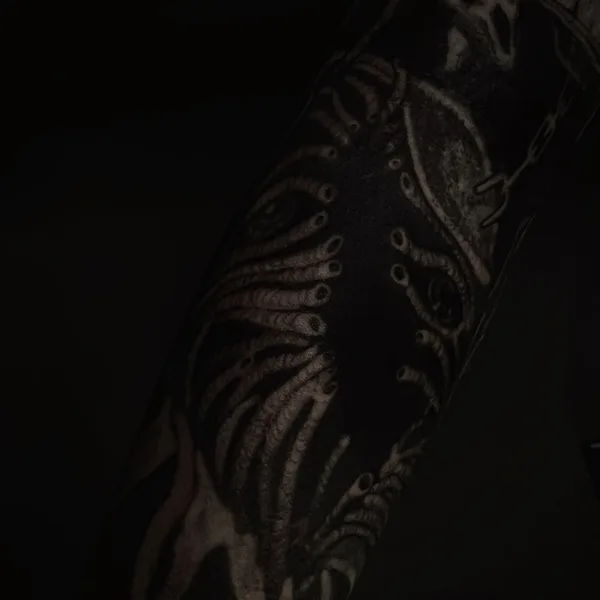 Graphic tattoo by Anastasia Foga in Saint Petersburg